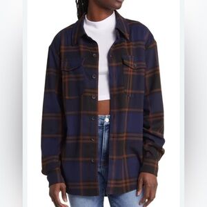 Good American Blue Plaid Shirt size 2(M)